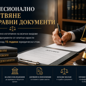 Категория I – Извънсъдебни документи - 40 евро